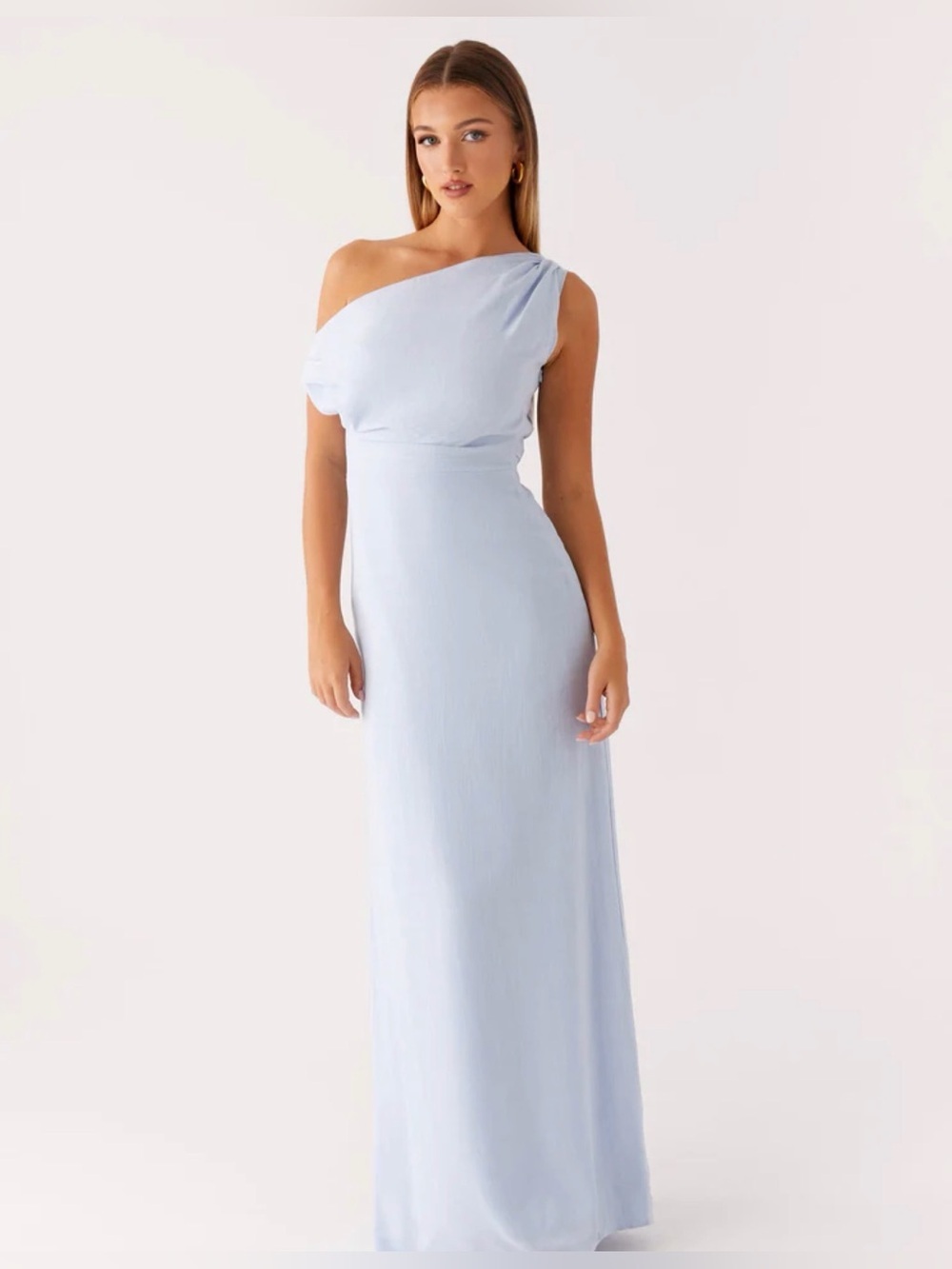 NWT Peppermayo Lady Love Linen Maxi Dress in Blue